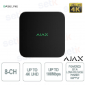 Enregistreur vidéo réseau 4K basse tension Ajax NVR DC noir 8 canaux