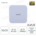 Enregistreur vidéo réseau 4K basse tension Ajax NVR DC blanc 16 canaux