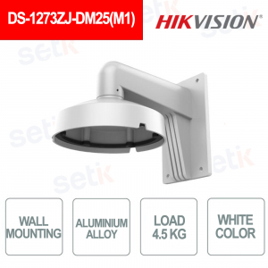 Staffa di montaggio a parete per telecamere Dome in lega di alluminio - carico 4.5kg - Hikvision