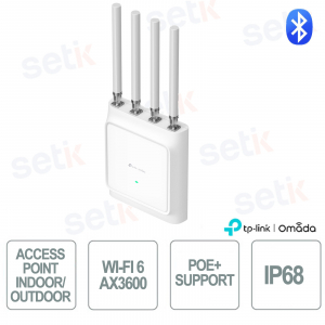 TP-Link Omada EAP668-Outdoor HD Access Point Indoor/Outdoor WiFi 6 AX3600 for High Density Business Networks IP68