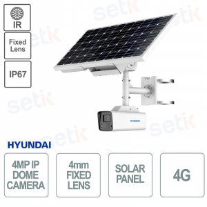 Telecamera Bullet IP solare ONVIF® Starlight - 4MP - 4mm - IP67 con 4G