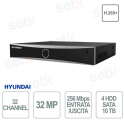 NVR Hyundai 32 Channel IP NVR Recorder 256Mbps-Up to 32MP