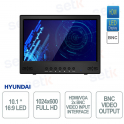 Monitor LED 10.1 Pollici - 16:9 - 1024x600 - HDMI - VGA - BNC
