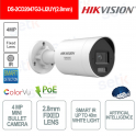 Telecamera ColorVu 4MP IP POE Mini Bullet da esterno - Ottica 2.8mm - Intelligenza artificiale