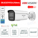 ColorVu IP POE Bullet Camera 4MP 4mm Smart Hybrid Light IR 60M - HikAI-ISP - Hikvision