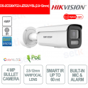 Caméra Bullet extérieure IP POE ColorVu 4MP - Objectif 2,8-12 mm - Intelligence artificielle