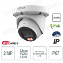 Eyeball AI Lite Wizsense IP ONVIF® PoE 2MP 2.8mm Smart Dual Light Dome Camera - Dahua