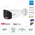 AI Lite Wizsense IP ONVIF® PoE 6MP 2.8mm TiOC PRO Bullet Camera - Dahua