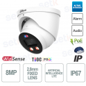 Caméra IP Dahua 8MP avec IA, audio bidirectionnel et dissuasion active
