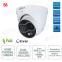 TPC-DF1241-TB7F8-DW-S8 - Bullet Therma Camera 4MP 8mm visible lens 7mm thermal lens IR30 Audio Alarm IP67 - Dahua