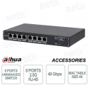 Unmanaged Gigabit Switch - 8 ports 2.5G RJ-45 - Dahua