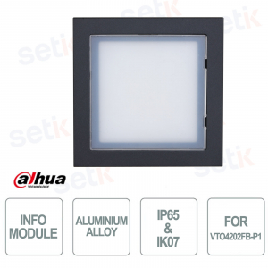 Modulo di espansione - Per VTO4202FB-P1 - Protezione IP65 e IK07 - In alluminio - Dahua