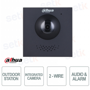 Station hybride extérieure avec caméra bifilaire 2 Mpx 160° - Anti-vandalisme - Dahua