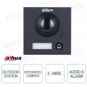 Hybrid Outdoor Station with 2Mp 160° Two-Wire Camera - Mechanical Button - Dahua