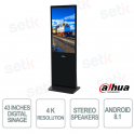 Digital Signage LCD - 43 Inch Vertical 16/7 Operation - 4K - 8ms - Dahua