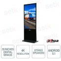 Affichage numérique LCD - 55 pouces portrait - Résolution 4K 2160 x 3840 - 8 ms - Dahua