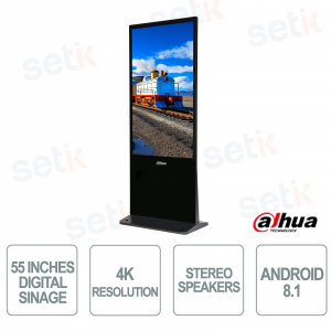 Affichage numérique LCD - 55 pouces portrait - Résolution 4K 2160 x 3840 - 8 ms - Dahua