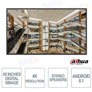 copy of Digital Signage LCD - 50 Inch 16/7 Operation - 4K - 9.5ms - Dahua