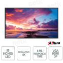 Monitor 86 Pollici - LED - 4K Ultra HD - 24/7 - 8ms - VGA - HDMI - DP - Dahua