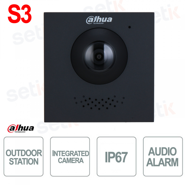 Outdoor Station with 2Mp 160° Camera - Vandal-Proof - Black - S3 - Dahua