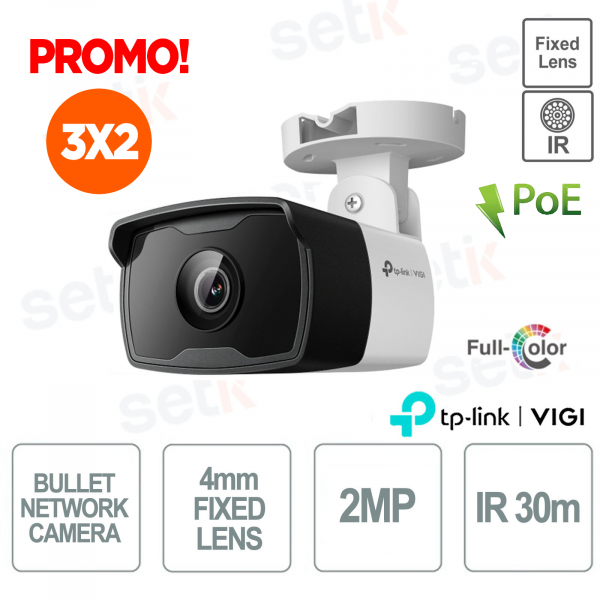Caméra Bullet extérieure TP Link VIGI C320I (4 mm) 2 MP 4 mm IR 30 m IP67 Vision nocturne