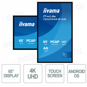 T6529AS-B1AG - IIYAMA - Moniteur VA AG 65 pouces - 4K UHD - Écran tactile