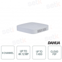 NVR Smart 1U 8 Kanäle 4K 1HDD 12MP 4 POE - DAHUA