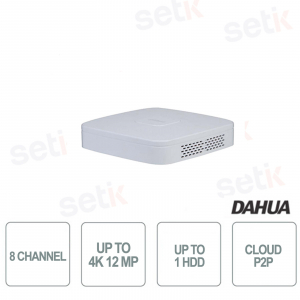Nvr Smart 1U 8 canaux 4K 1HDD 12MP 4 POE - DAHUA