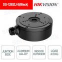 DS-1280ZJ-S Black Aluminum Junction Box for Indoor and Outdoor Cameras - HIKVISION
