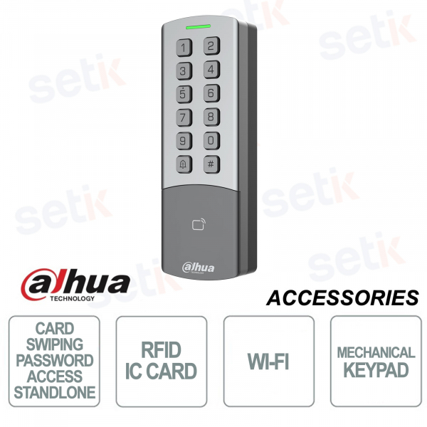 ASI1201M-MEW-BB - Terminal de contrôle d'accès avec RFID, Wi-Fi, IP65 et gestion Web - Dahua