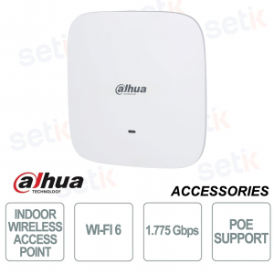 Access Point Wi-Fi 6 EAP6218-C da Interno con MU-MIMO, PoE e Gestione Remota - Dahua