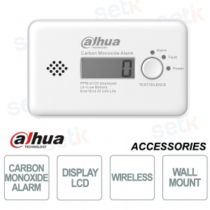 HY-GC21B-W2-868 Wireless Carbon Monoxide Detector with LCD Display and 85dB Alarm -