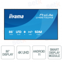 LH8675UHS-B2AG - 86" 4K monitor iiyama ProLite – Android 11 and Digital Signage 24/7