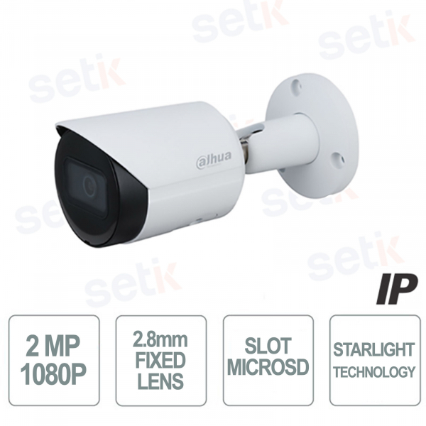 Telecamera IP 2MP con Ottica 2.8mm, IR 30m e Analisi Intelligente - Dahua