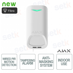 Capteur anti-intrusion Ajax Superior G3 avec technologie fibre filaire, couleur blanche