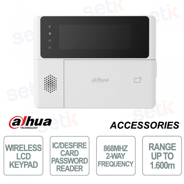 Tastiera Wireless Dahua per Allarmi 868 MHz – Controllo Sicuro e Intelligente