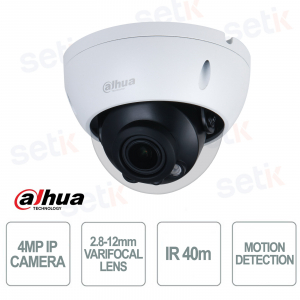Telecamera Dome IP Dahua 4MP con Ottica Motorizzata e IR 40m
