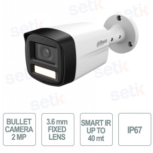 Dahua 2MP Bullet Camera with Smart Dual Light and Integrated Audio