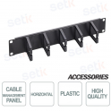 1U Cable Management Panel for 19" Rack Cabinets | RAOK-1P Plastic with 4-Point Fixing