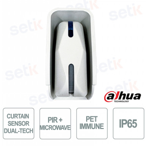ARO-VELVET-W2-868 Curtain Sensor: Outdoor Dual Tech IP65 Security - Dahua