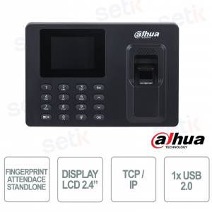 ASA1222EL-S Time Attendance Terminal: Fingerprint and USB - Dahua