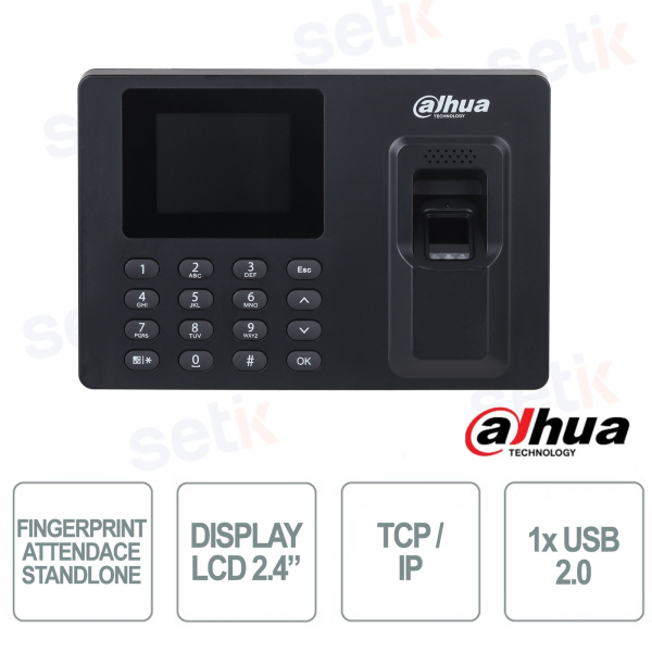 ASA1222EL-S Time Attendance Terminal: Fingerprint and USB - Dahua
