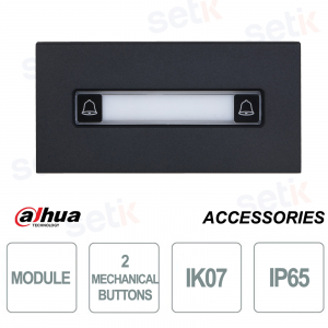 Dahua VTO4202FB-MDB2 Intercom Module with 2 IP65 Vandal-Proof Buttons, Black Color