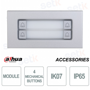 Module d'interphone extérieur Dahua VTO4202F-MDB4 4 boutons IP65 IK07 au design compact