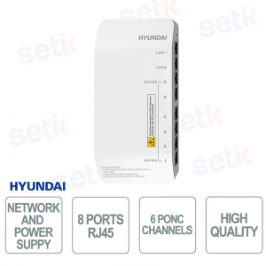 Switch HYU-560 Hyundai 8 Porte RJ45 100Mbps con Alimentazione 24V PoNC