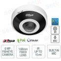 IPC-EBW5641-AS – 6MP 360° Fisheye Camera with AI and IR - Dahua