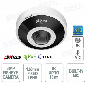 IPC-EBW5641-AS – 6MP 360° Fisheye Camera with AI and IR - Dahua