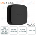 Ajax EN54 FireProtect (Smoke/Sounder) Jeweller Nero – Rilevatore Fumo Wireless e sirena integrata