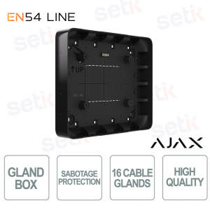 Ajax GlandBox Nero EN54 – Accessorio Cablaggio Ordinato e Sicuro