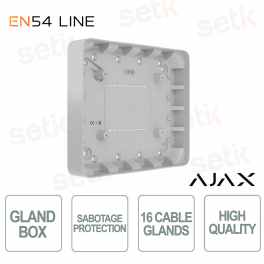 Ajax GlandBox Bianco EN54 – Accessorio Cablaggio Ordinato e Sicuro